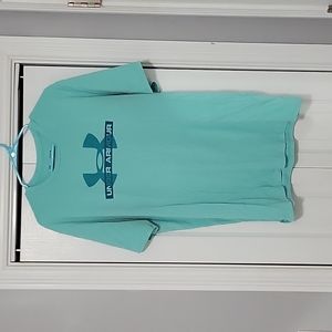 UA Men's Teal Big Logo WM Cotton Graphic Tee